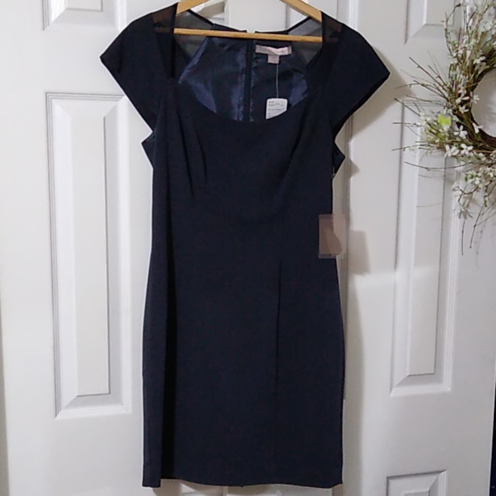 Classic and delicate navy blue dress